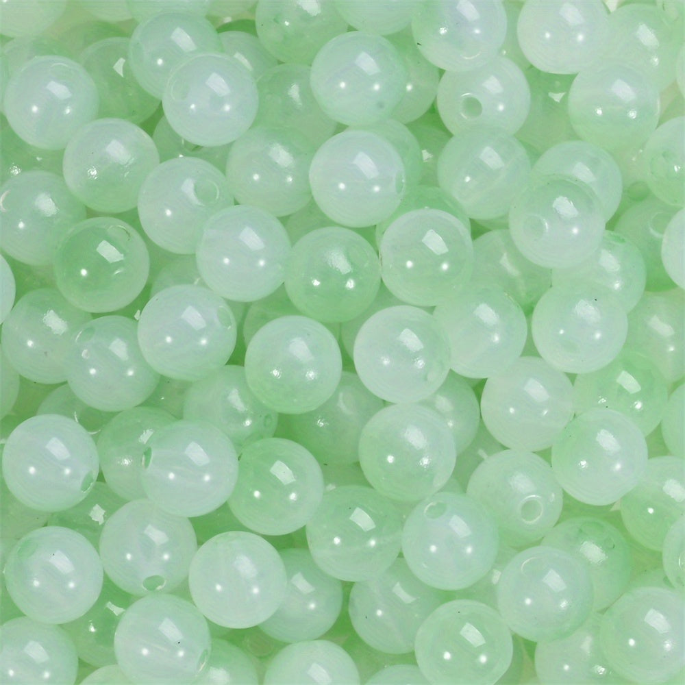 Mixed Color Imitation Jade Acrylic Beads