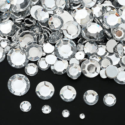 Silver Rhinestone Flatback Beads