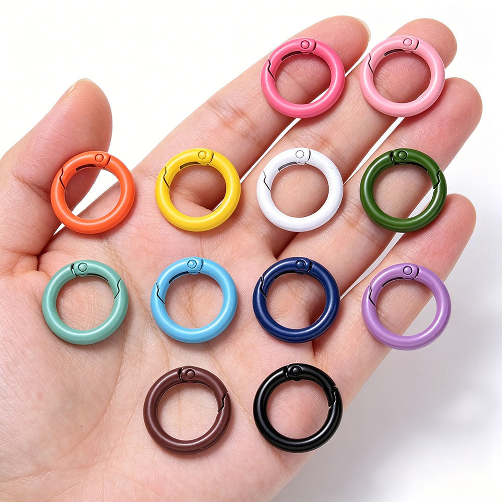 Round Keychain Buckle Spring Clasps Set