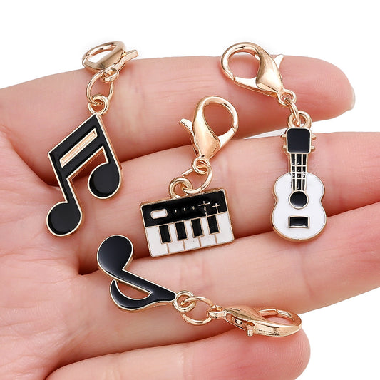 Music-Themed Alloy Pendant Charms