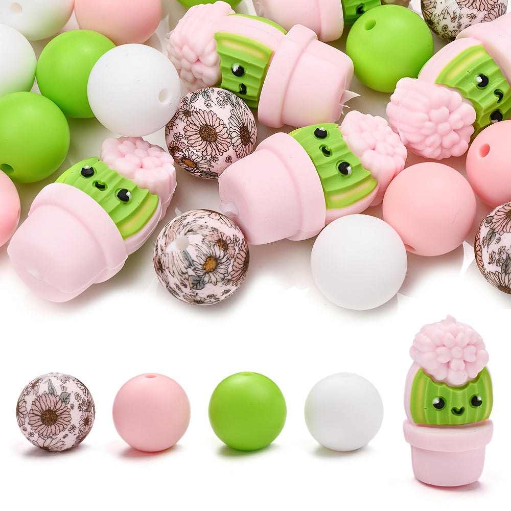 25pcs Silicone Beads Set