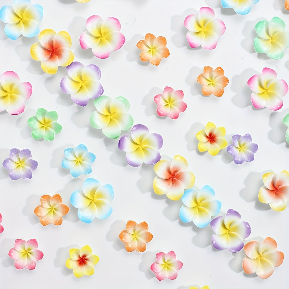 20PCS 20/24mm Frangipani Hawaiian Flower Resin Embellishments