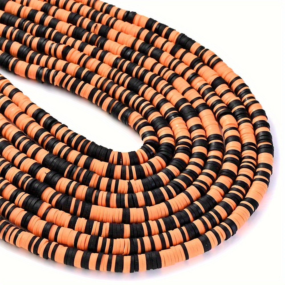 1PC 6mm Flat Round Polymer Clay Bead Set