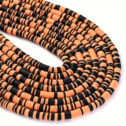 1PC 6mm Flat Round Polymer Clay Bead Set