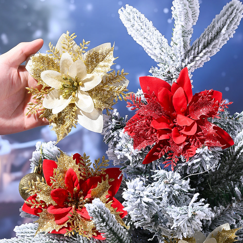 Elegant Handmade Christmas Plastic Flowers