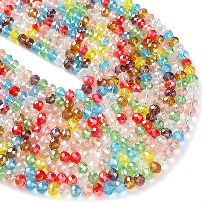 80PCS 6mm Flat Glass Spacer Bead Set