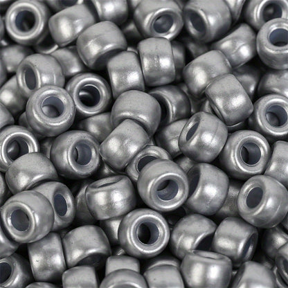 100pcs Colorful Acrylic Big Hole Pony Beads- 6x9mmLarge Hole Beads