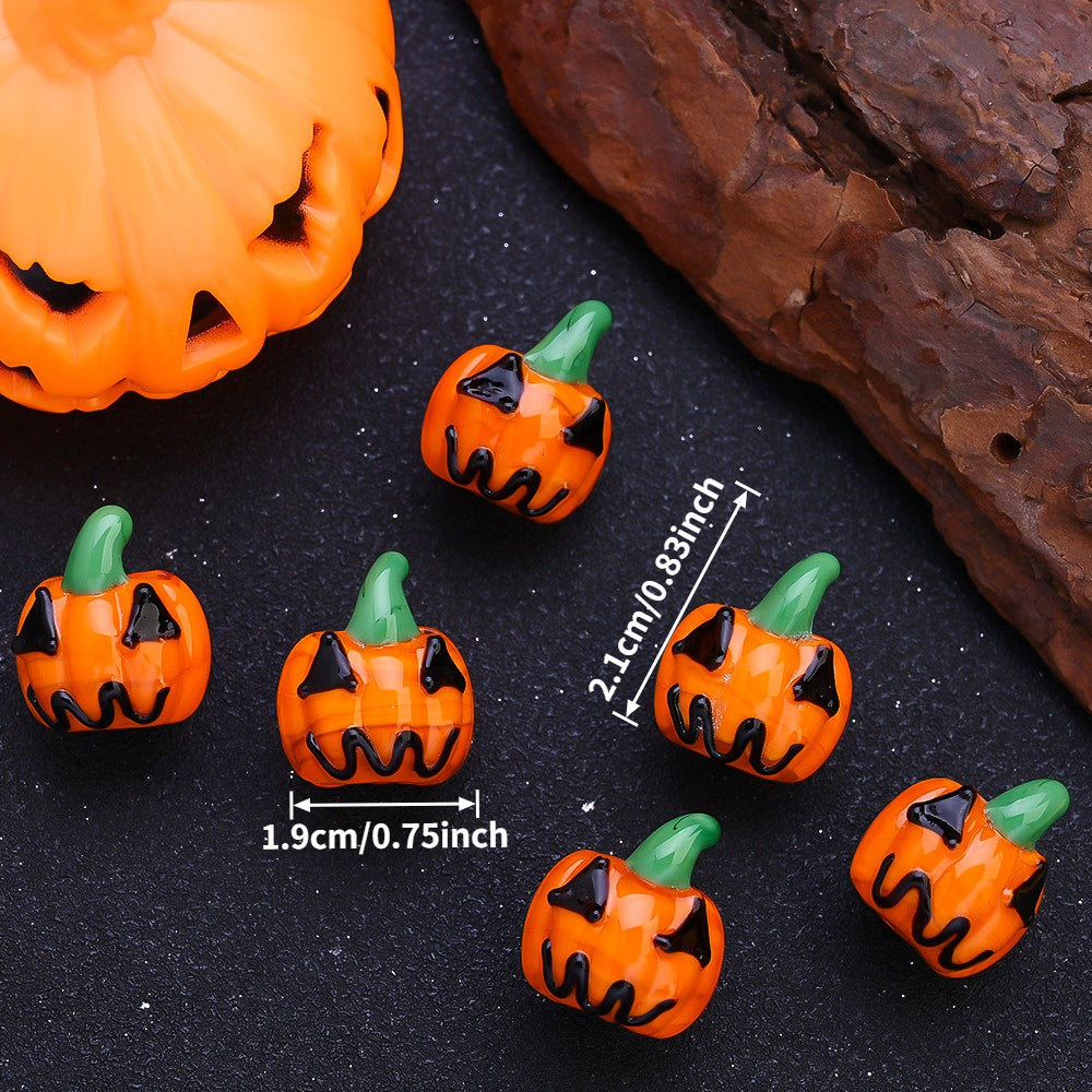 Orange Pumpkin Plastic Beads
