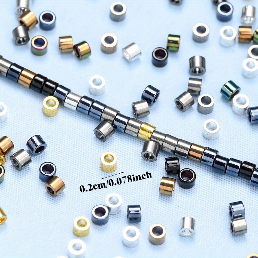 1380pcs/set 2mm Metallic Glass Seed Beads