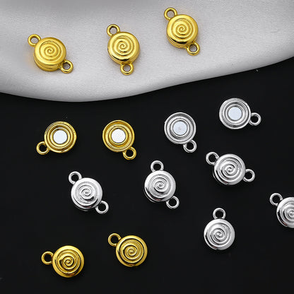 Golden and White Candy-Shaped Magnetic Jewelry Clasps