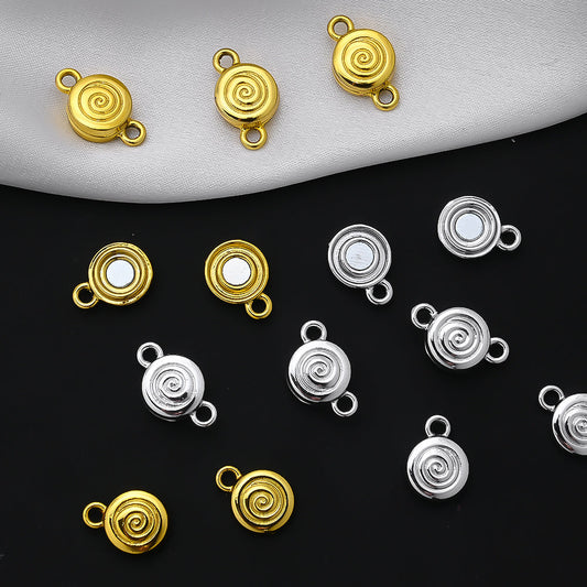 Golden and White Candy-Shaped Magnetic Jewelry Clasps