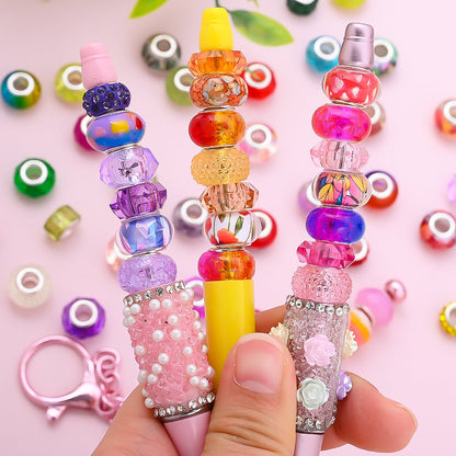 Silver Beaded Keychain Making Kit