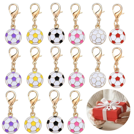 24PCS Random Mix Soccer Mini Keychain Set