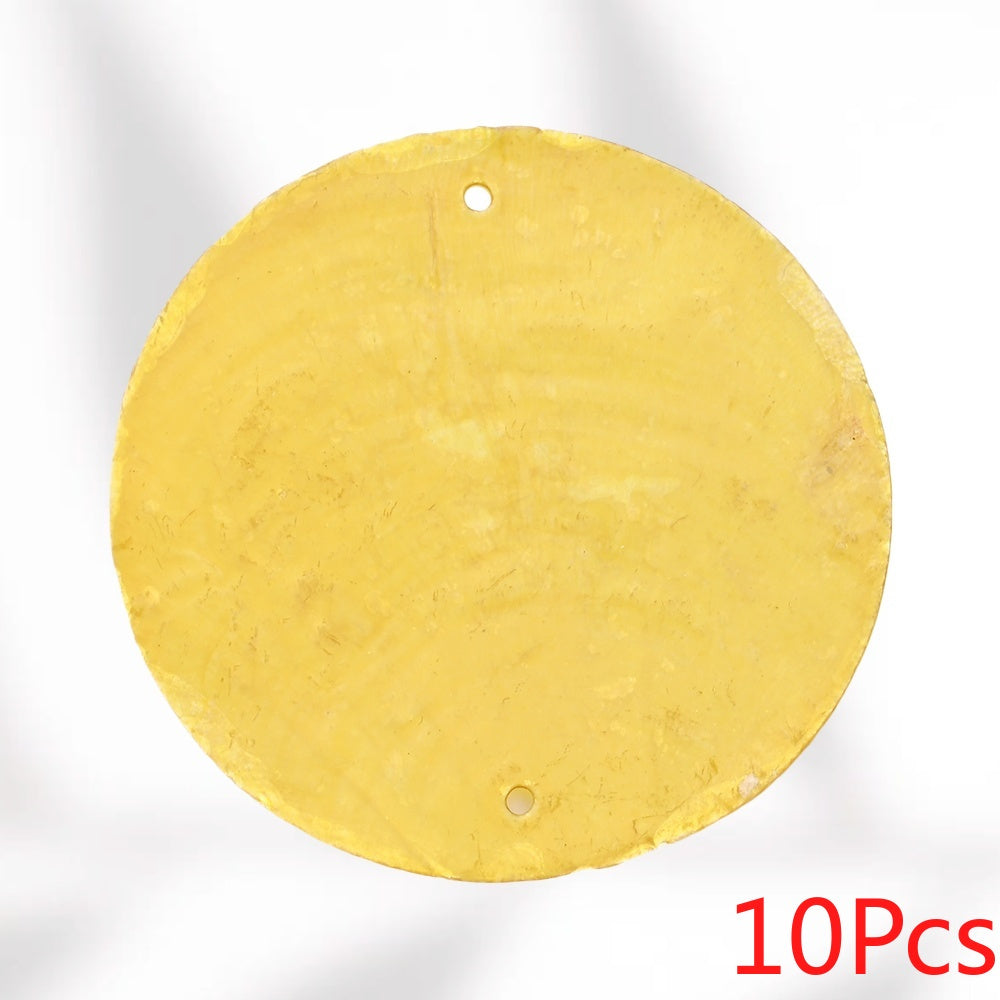 10-Piece Round Ocean Stone Pendants