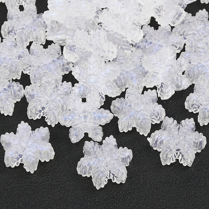 Ice Snowflake Acrylic Beads
