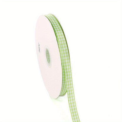 50 Yards/Roll 10 mm Christmas Plaid Satin Ribbon