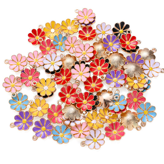 Colorful Daisy Flower Pendant Charms
