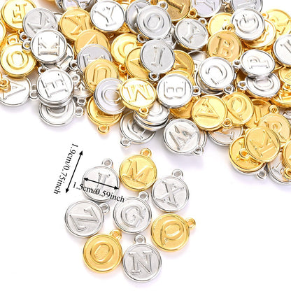 Acrylic Letter Round Pendants
