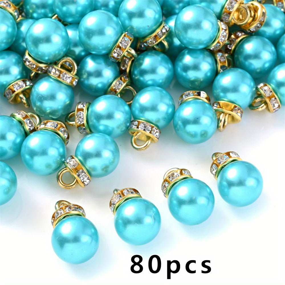 Rhinestone Imitation Pearl Charms