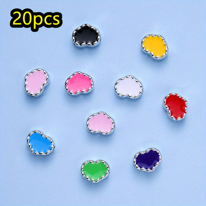 20pcs/set Tiny Crown Bear Heart CCB Beads