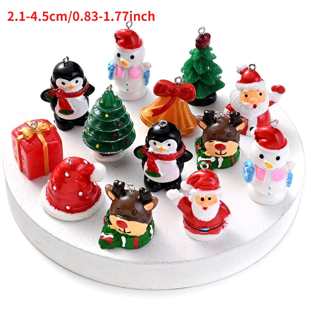 Festive 3D Resin Pendant Set