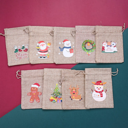 Christmas Linen Gift Bags