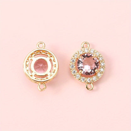 Round Glass Rhinestone Pendants