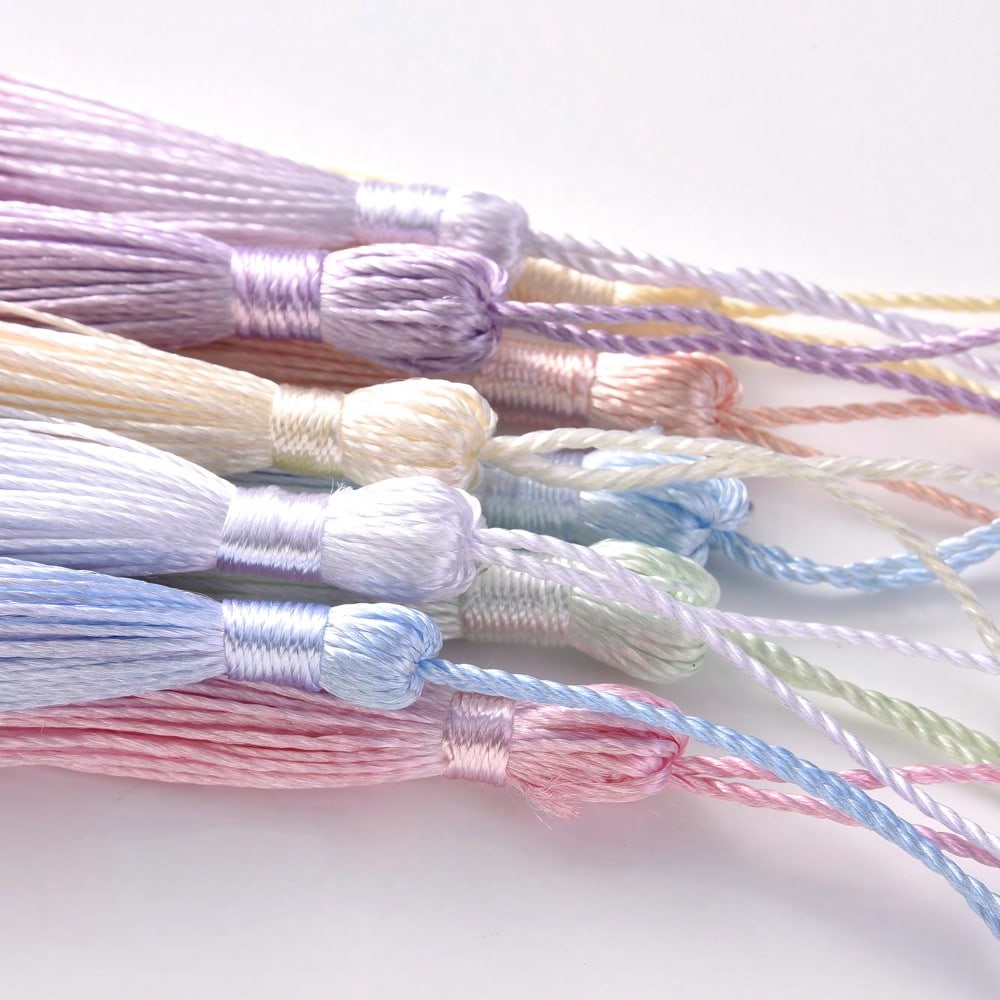 Gradient Color Soft Silk Tassels
