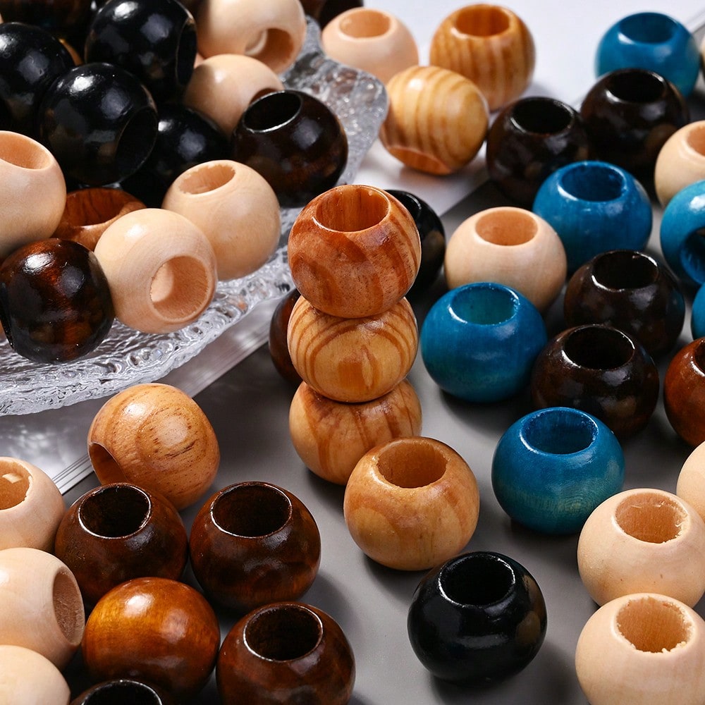 10/30/50pcs 16x20mm Natural Wood Beads