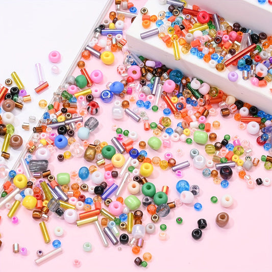 Mixed Style Tubular Rice Beads