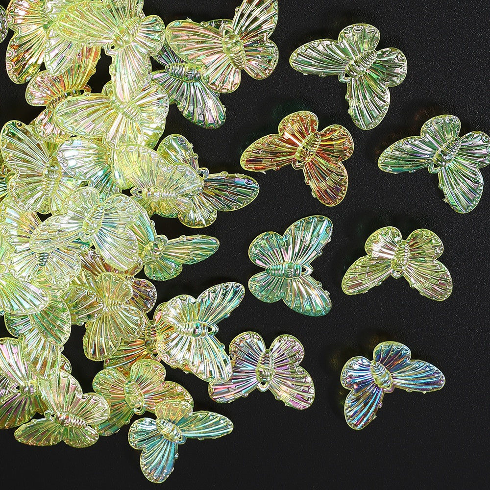 AB Butterfly Charm Beads