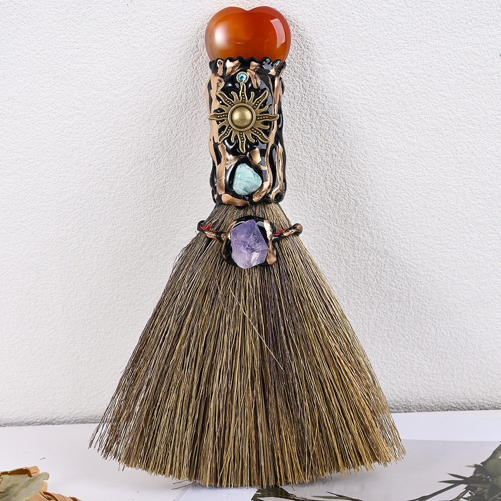 Crystal Broom Pendant Charm
