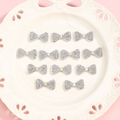 White Shiny Bow Patches