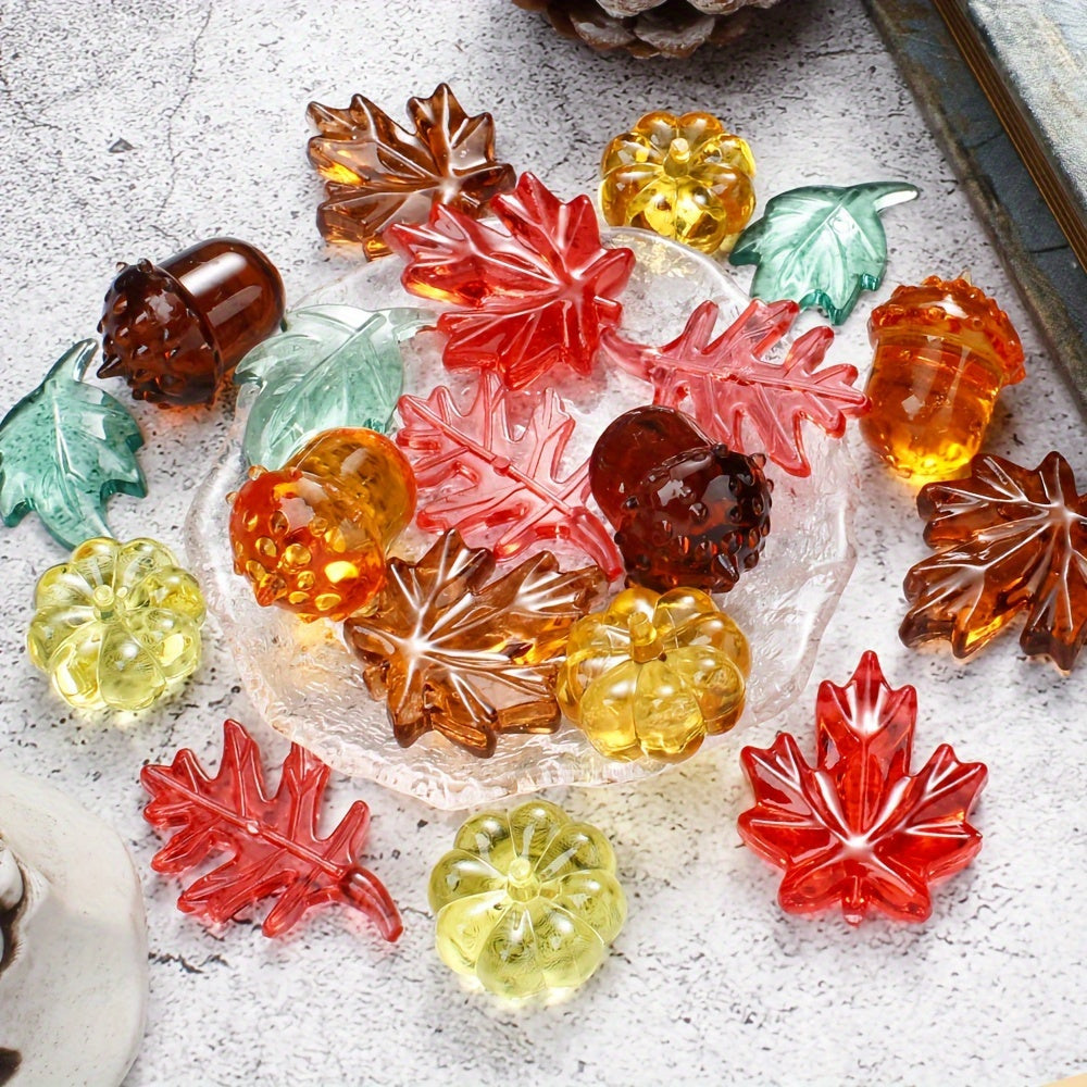 Mixed Maple Leaf Resin Beads