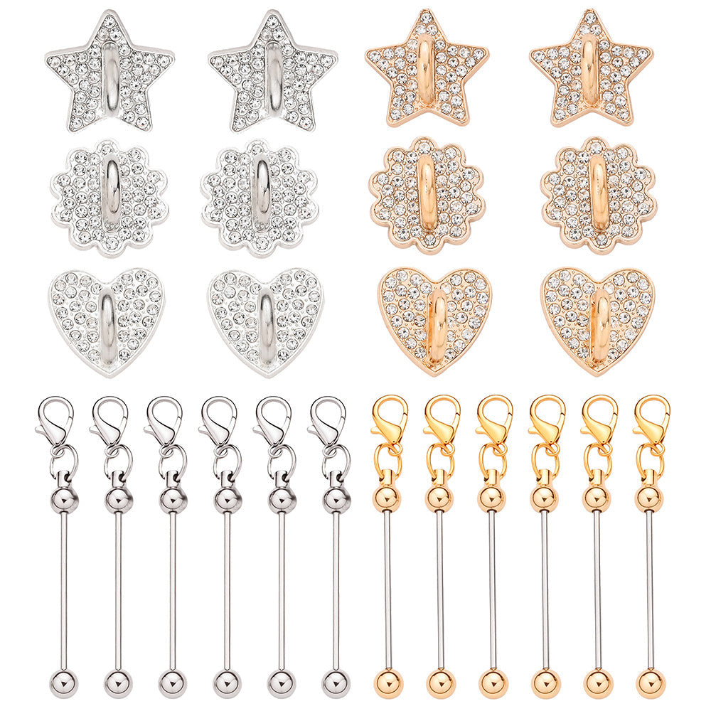Star Heart Self-Adhesive Keychain Set