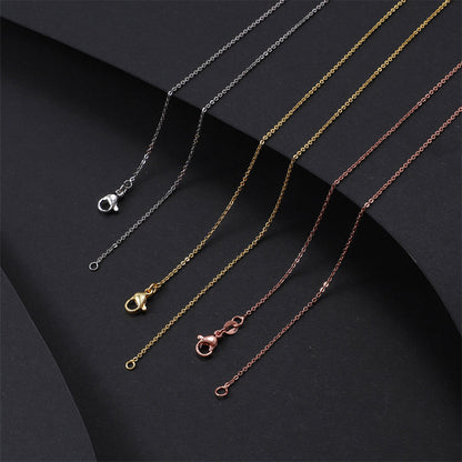 1PC 1.2mm Copper Necklace Chain with Lobster Clasp