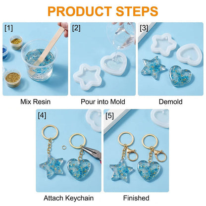 Transparent Silicone Pendant and Keychain Molds