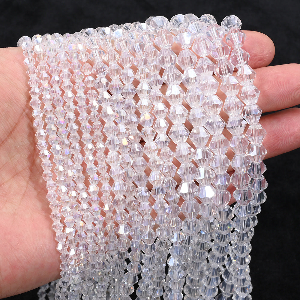 100/200/500pcs 4/6/8mm Faceted AB Glass Beads