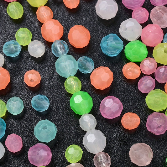 200/300PCS Luminous Acrylic Irregular Bead Set