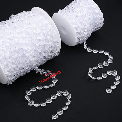 10m 10mm Transparent Acrylic Bead Chain Roll