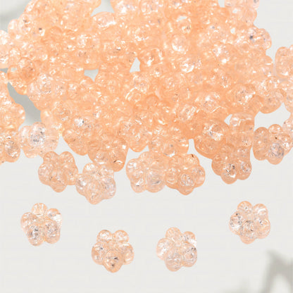 Clear Acrylic Flower Spacer Beads