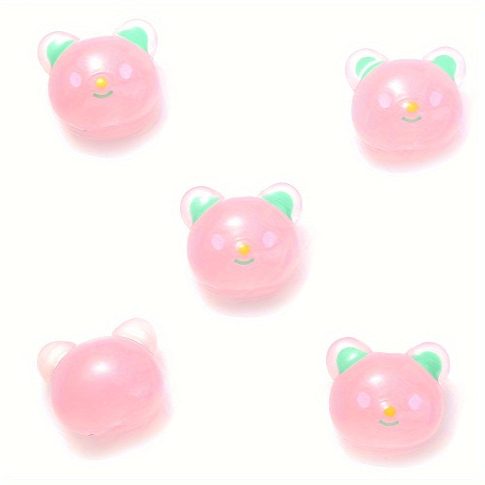 Luminous Bear Head Acrylic Beads