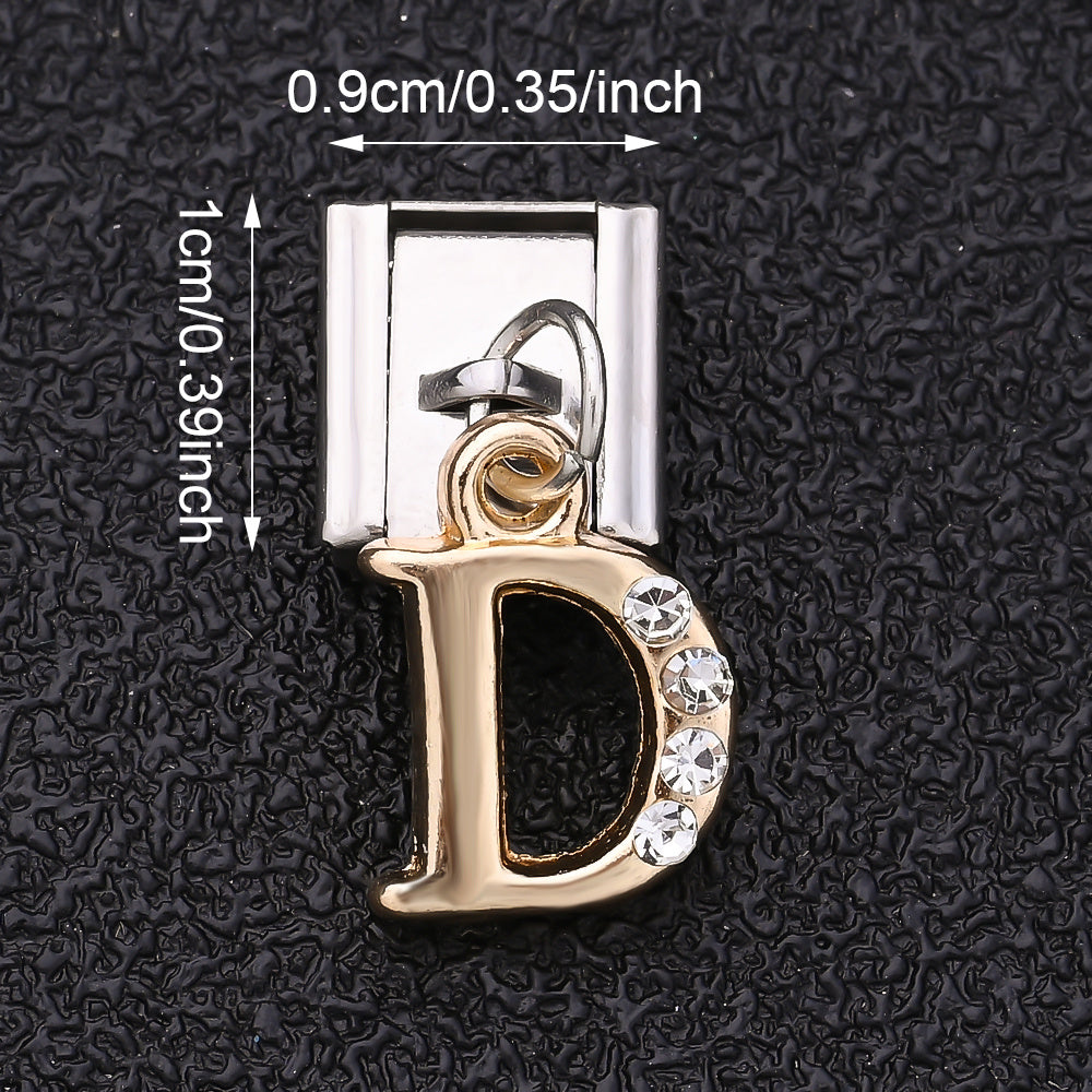1PC Rhinestone A-Z Letter Modular Bracelet Charm Set