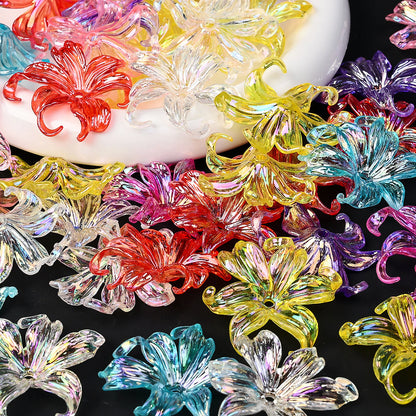 Acrylic AB Iridescent Petal Beads