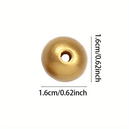 20pcs Christmas Wooden Round Beads