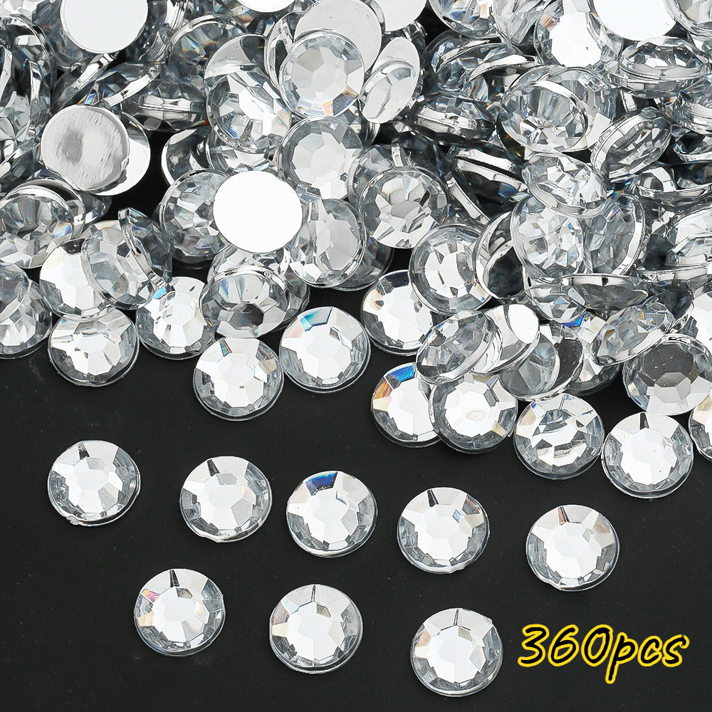 Silver Rhinestone Flatback Beads