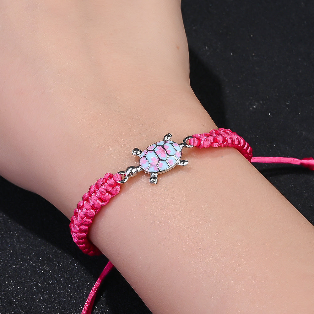 10PCS Multicolor Alloy Turtle Pendant Set