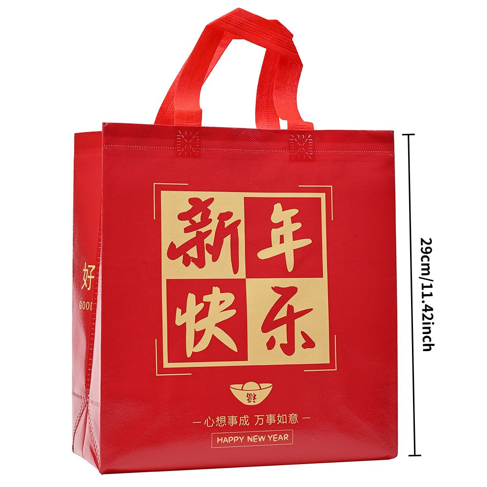 Red Non-Woven Tote Gift Bags