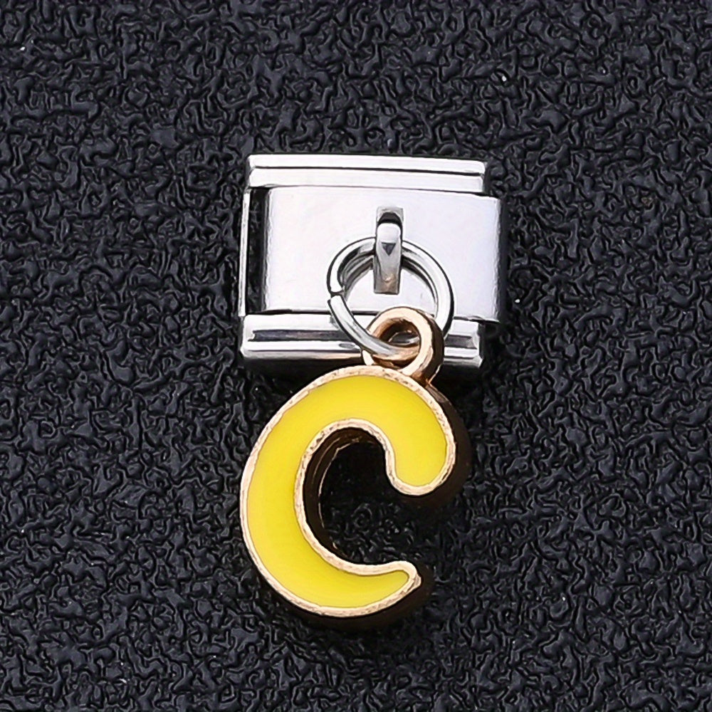 1PC A-Z English Letter Charm Link Set for 9mm Bracelets