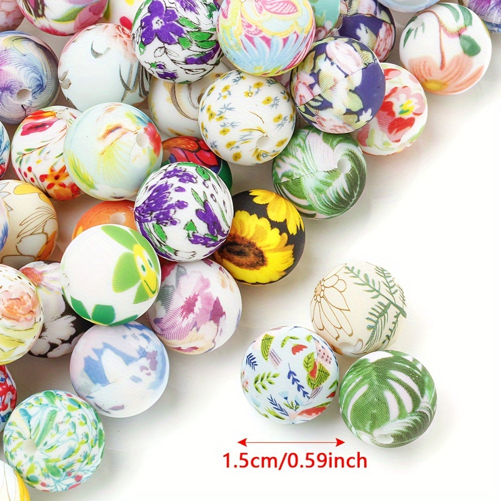 Printed Silicone Focal Beads